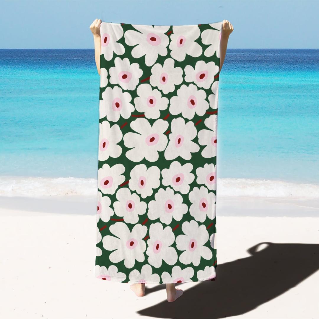 マリメッコ marimekko グリーン✖︎ピンク タオル 50×100