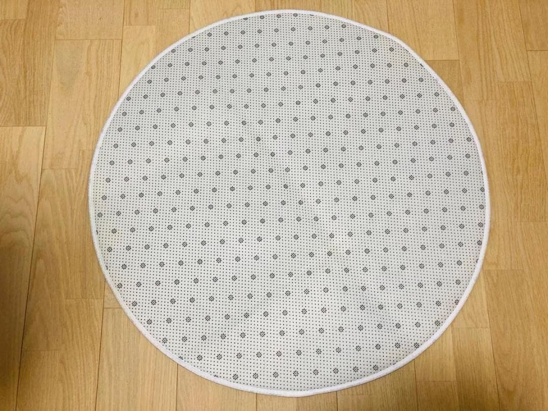 スタバ ラウンドカーペット イエロー 直径 80センチ 円形 ラグ | 7枚目