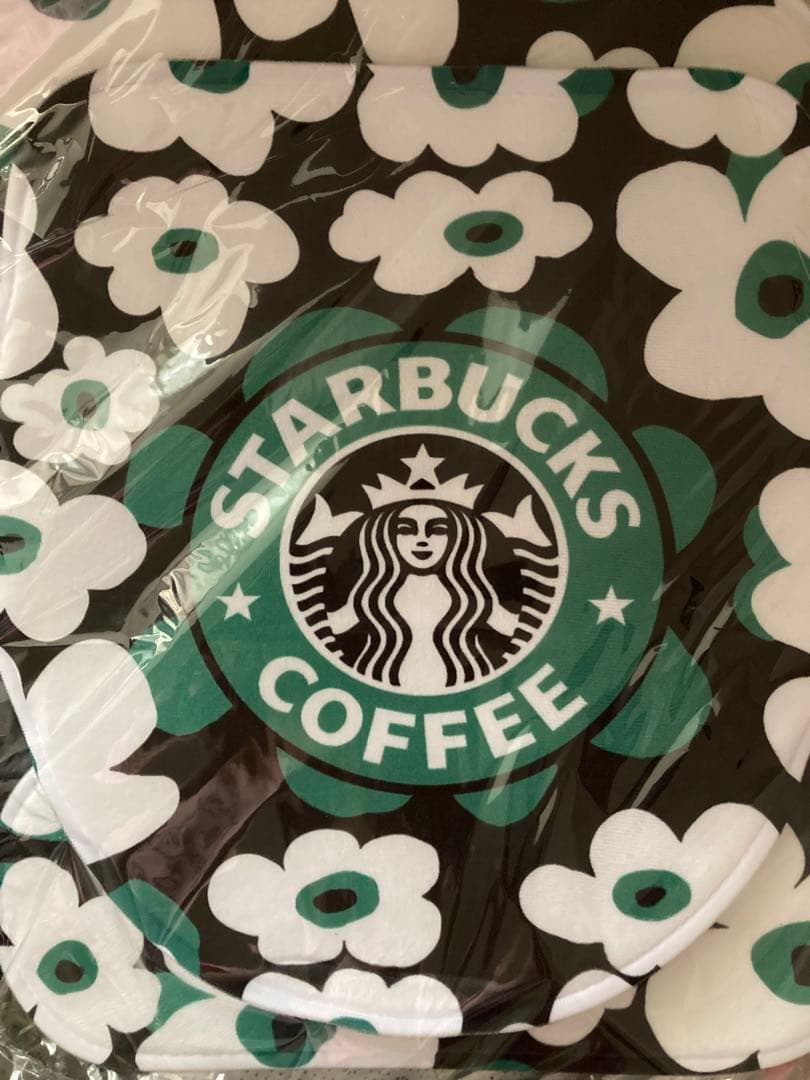 スタバ・トイレカバー&マット 花柄グリーン | 2枚目