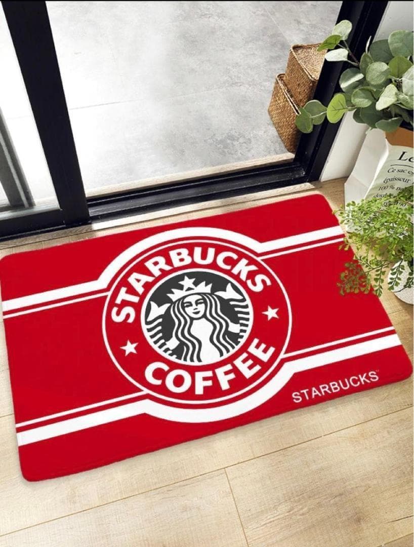 ★大人気★スタバ・マット★レッド★【40センチ×60センチ】 スタバ | 1枚目