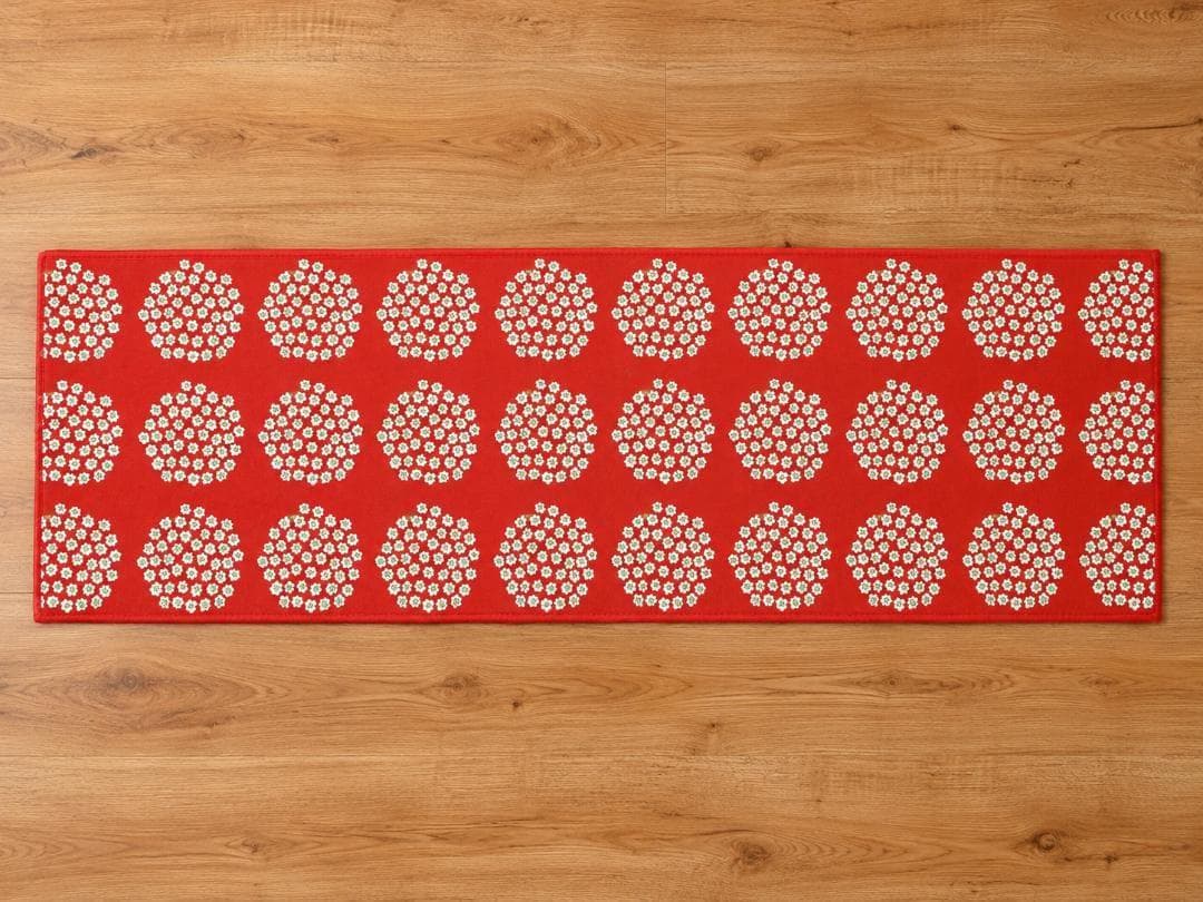 マリメッコ marimekko Puketti レッド マット【40×120】 | 5枚目