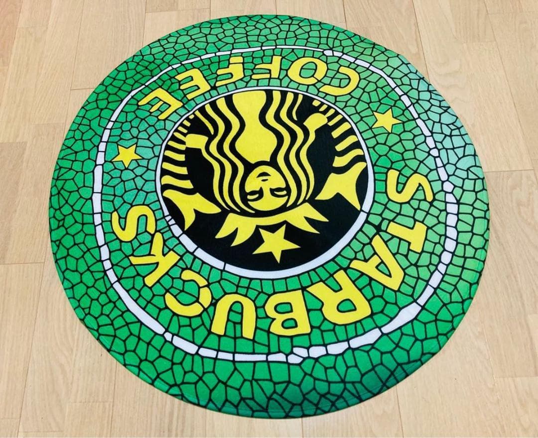 スタバ ラウンドカーペット グリーン 直径 80センチ 円形 ラグ | 3枚目