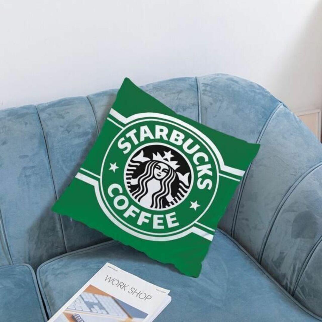 ★大人気★スタバ・クッション・座布団カバー★グリーン【55✖︎59】