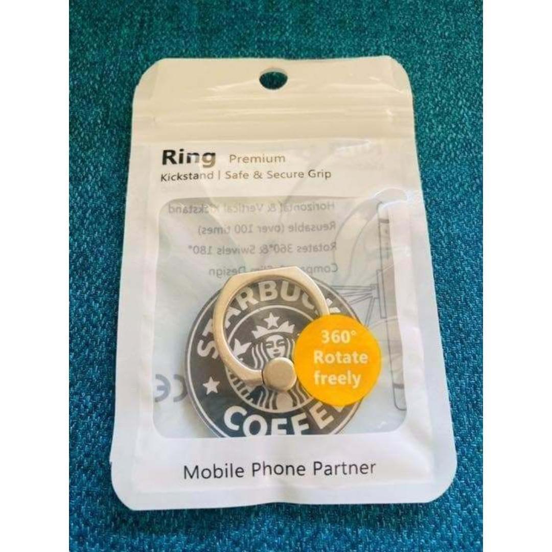 ✨大人気✨スタバ・スマホリング✨ブラック | 4枚目