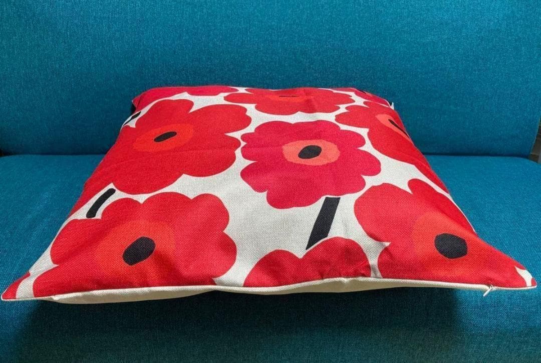 マリメッコ marimekko 座布団カバー ピンク55x59cm | 4枚目