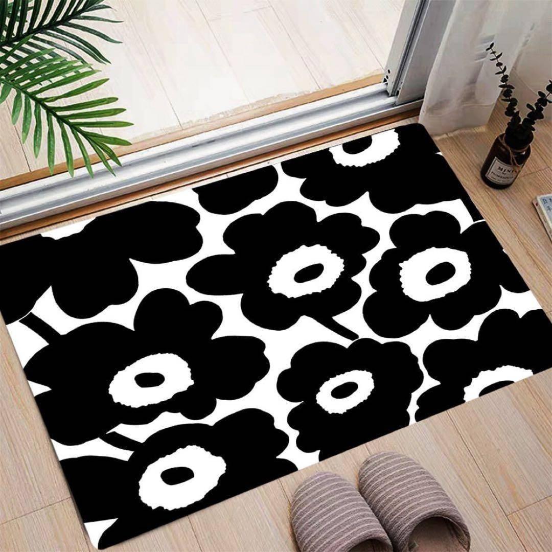 ✨大人気✨マリメッコ・マット✨ブラック【40センチ×60センチ】 | 1枚目