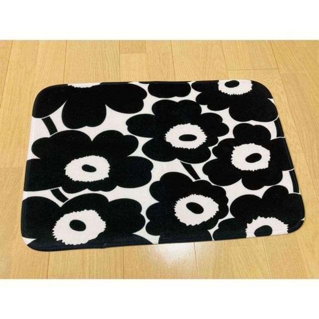 ✨大人気✨マリメッコ・マット✨ブラック【40センチ×60センチ】 | 5枚目