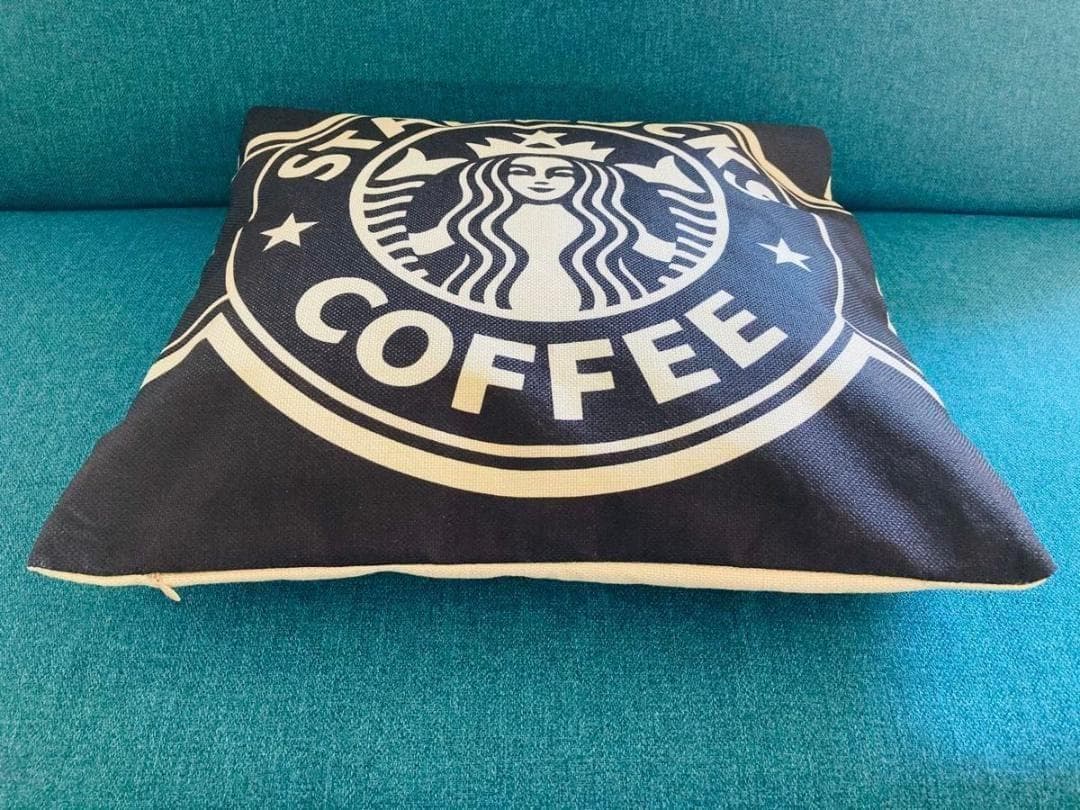 ★大人気★スタバ★クッションカバー★ブラック 45x45cm | 4枚目