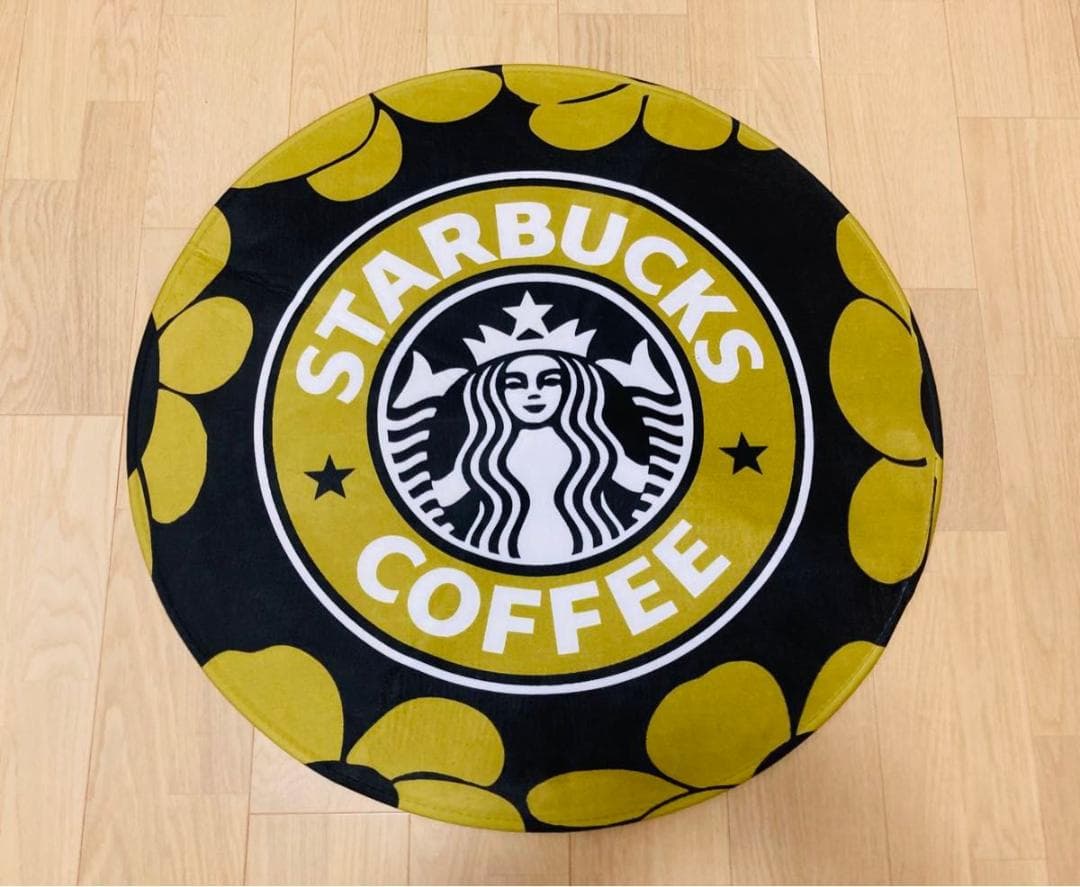 ★大人気★スタバ・ラウンドカーペット★イエロー | 2枚目
