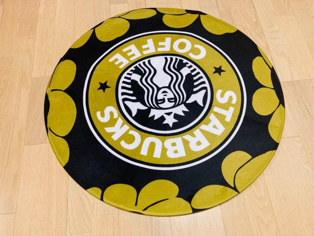 ★大人気★スタバ・ラウンドカーペット★イエロー | 3枚目