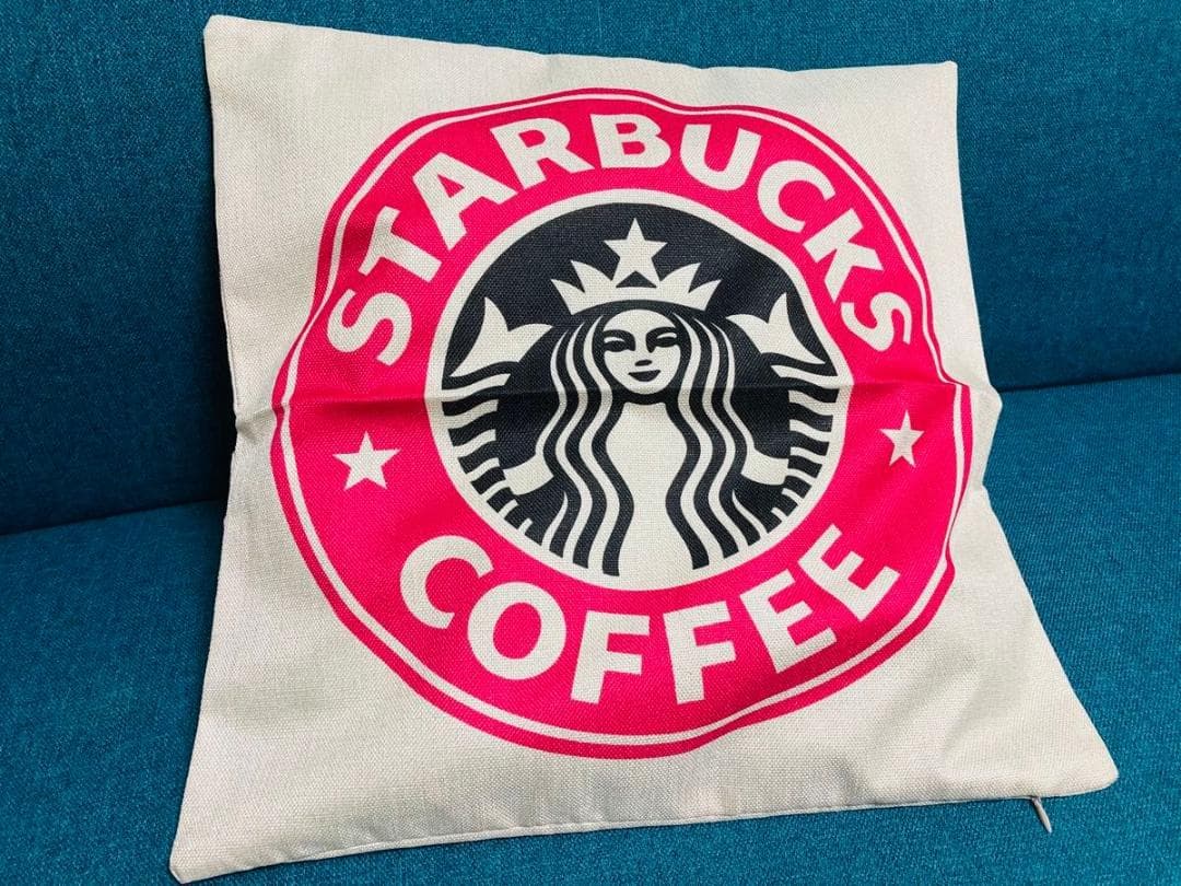 スタバ クッションカバー ピンク 45x45cm | 3枚目
