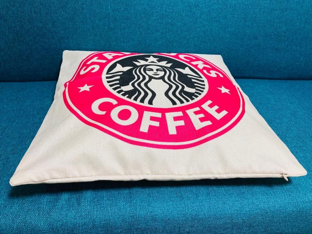 スタバ クッションカバー ピンク 45x45cm | 4枚目