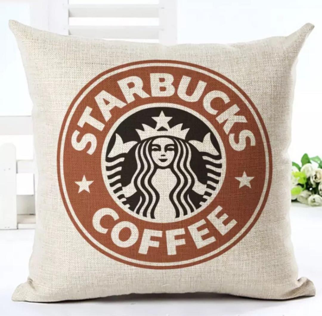 ★大人気★スタバ・クッション・座布団カバー★ブラウン【55×59】
