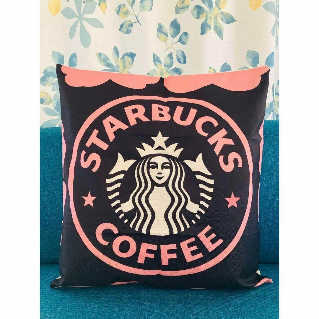 スタバ・クッションカバー 花柄ピンク 45×45 | 2枚目