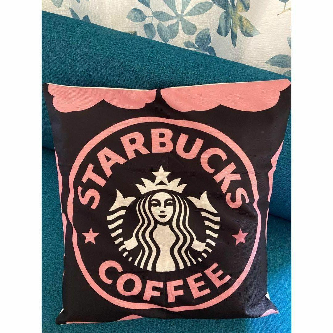 スタバ・クッションカバー 花柄ピンク 45×45 | 4枚目
