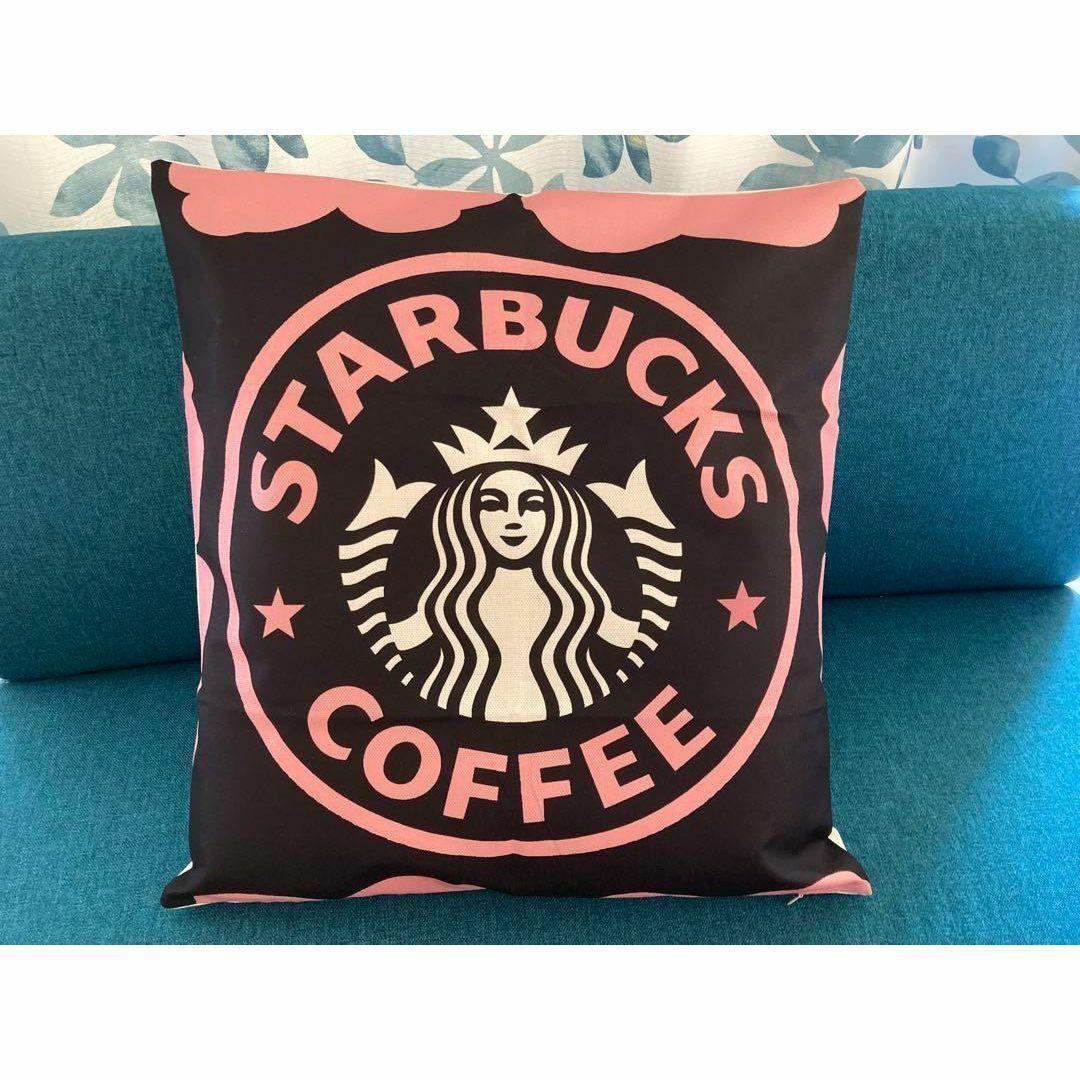 スタバ・クッションカバー 花柄ピンク 45×45 | 5枚目