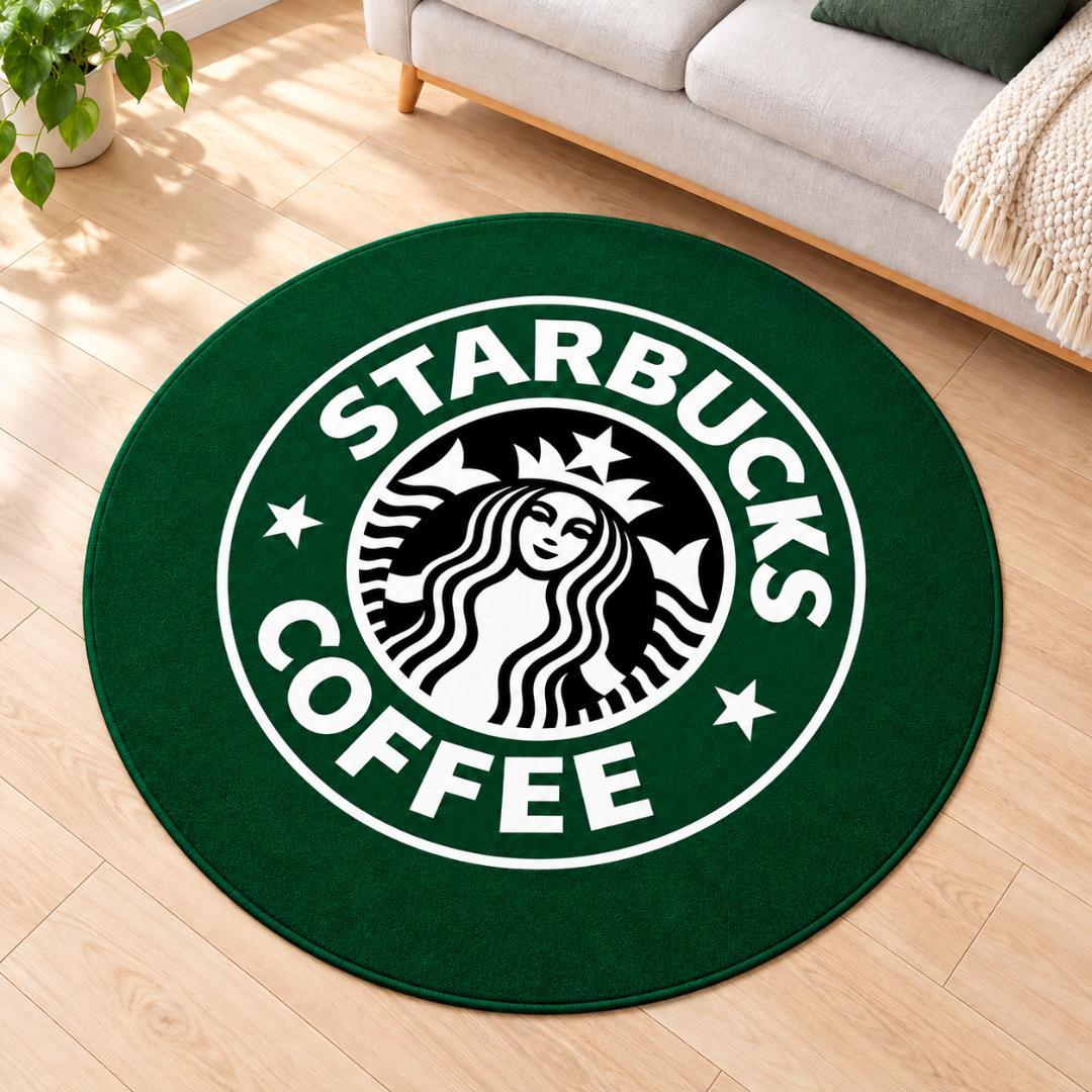 スタバ ラウンドカーペット ステンドグラス　直径80cm | 1枚目