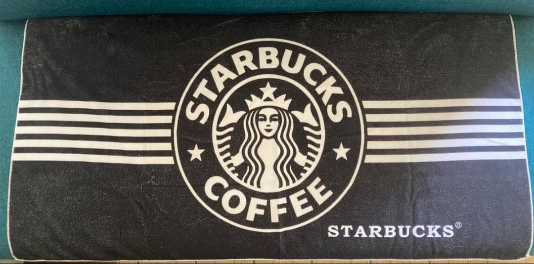 ★大人気★スタバ・タオル★ブラック【36センチ×82センチ】 タオル | 2枚目