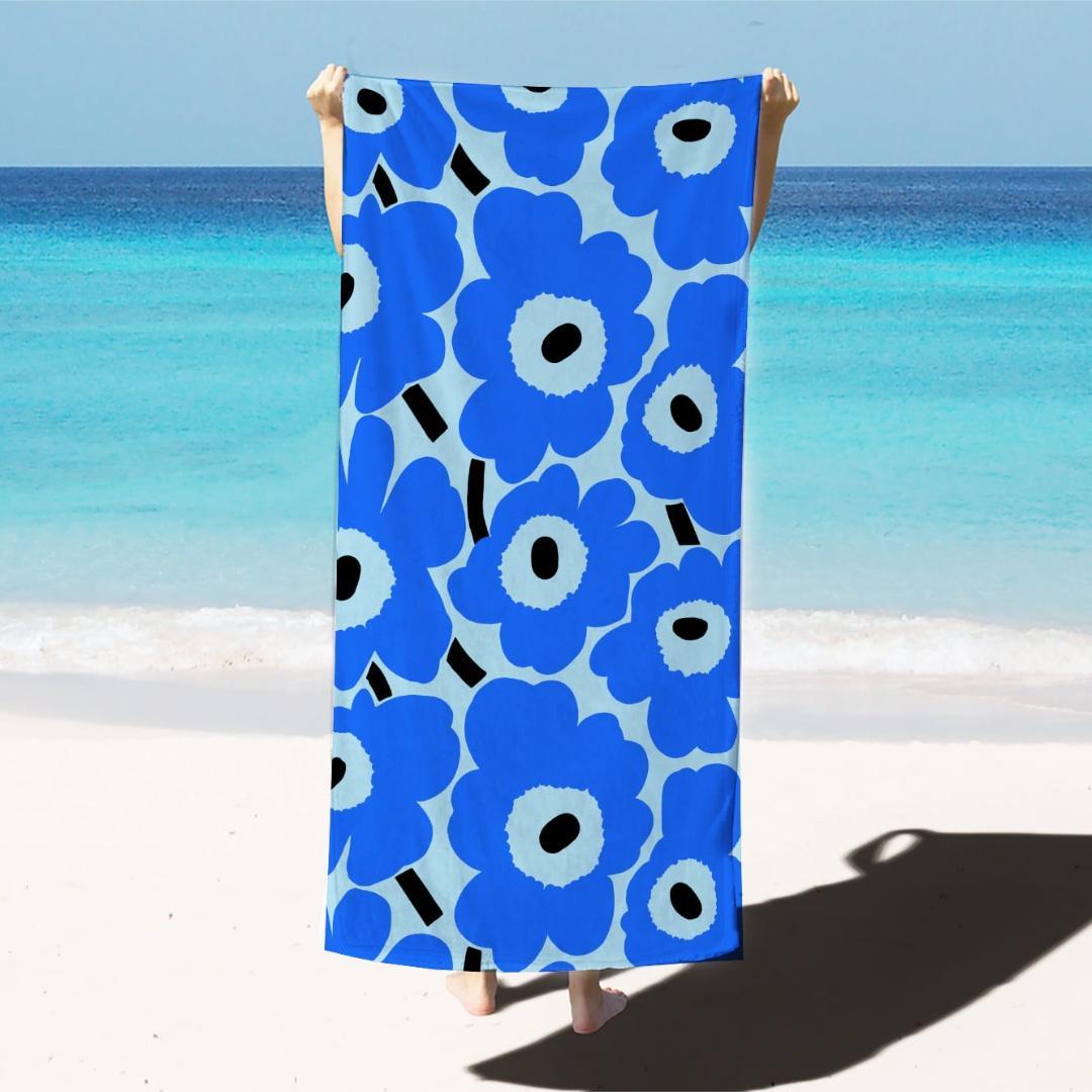 マリメッコ marimekko ブルー タオル 50×100