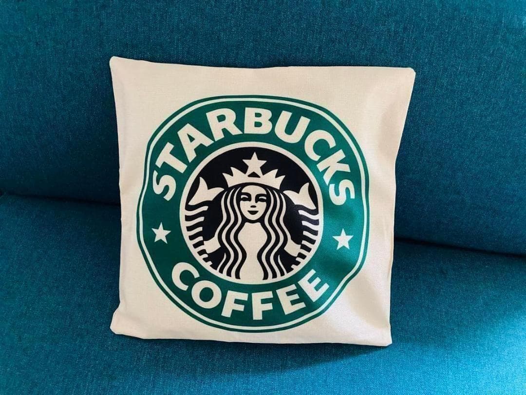 ★大人気★スタバ★クッションカバー★グリーン 45x45cm | 2枚目