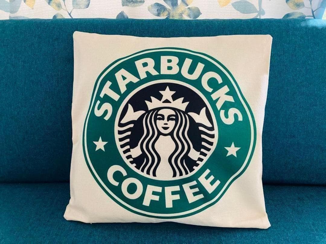 ★大人気★スタバ★クッションカバー★グリーン 45x45cm | 3枚目