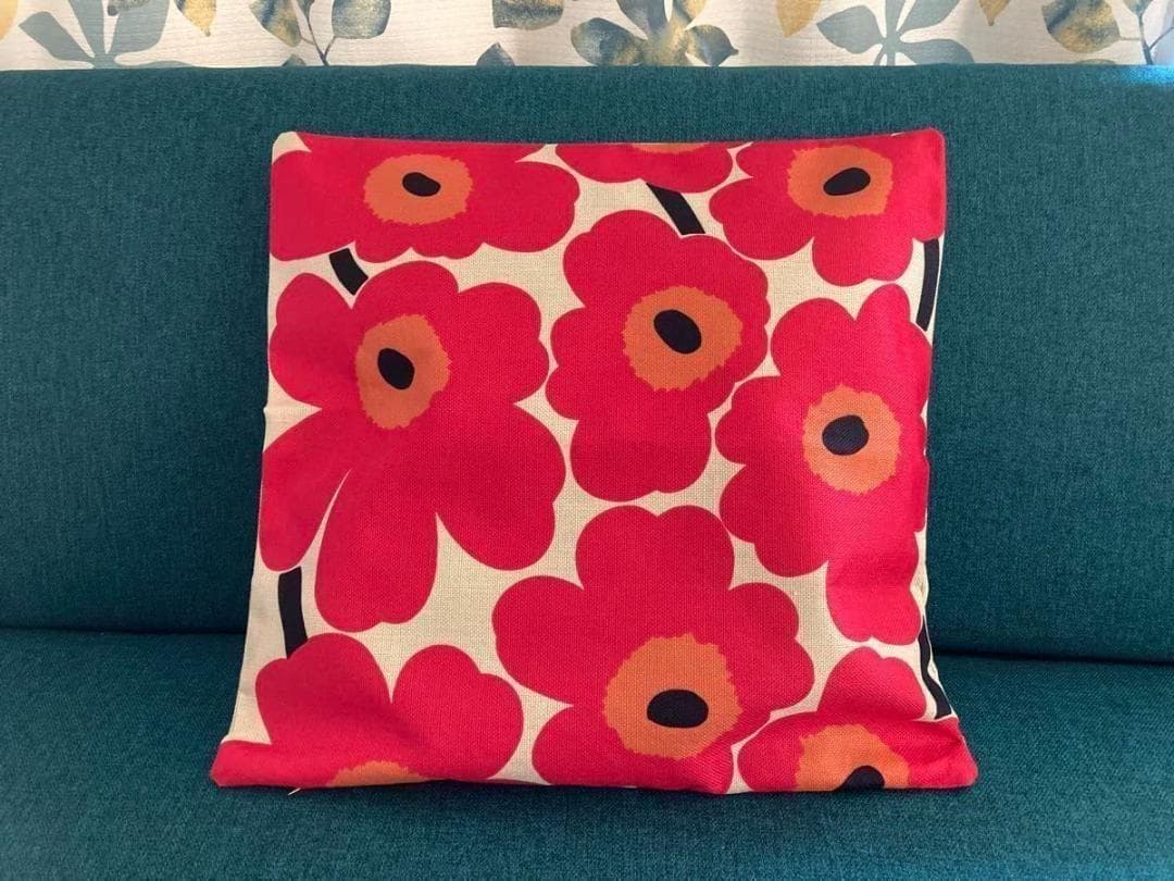 マリメッコ marimekko クッションカバー ピンク45x45cm | 3枚目