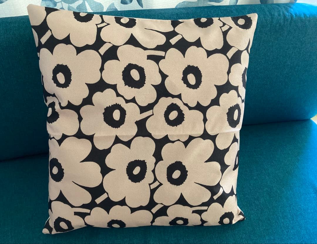 マリメッコ marimekko 座布団カバー ブラック 55x59cm | 3枚目