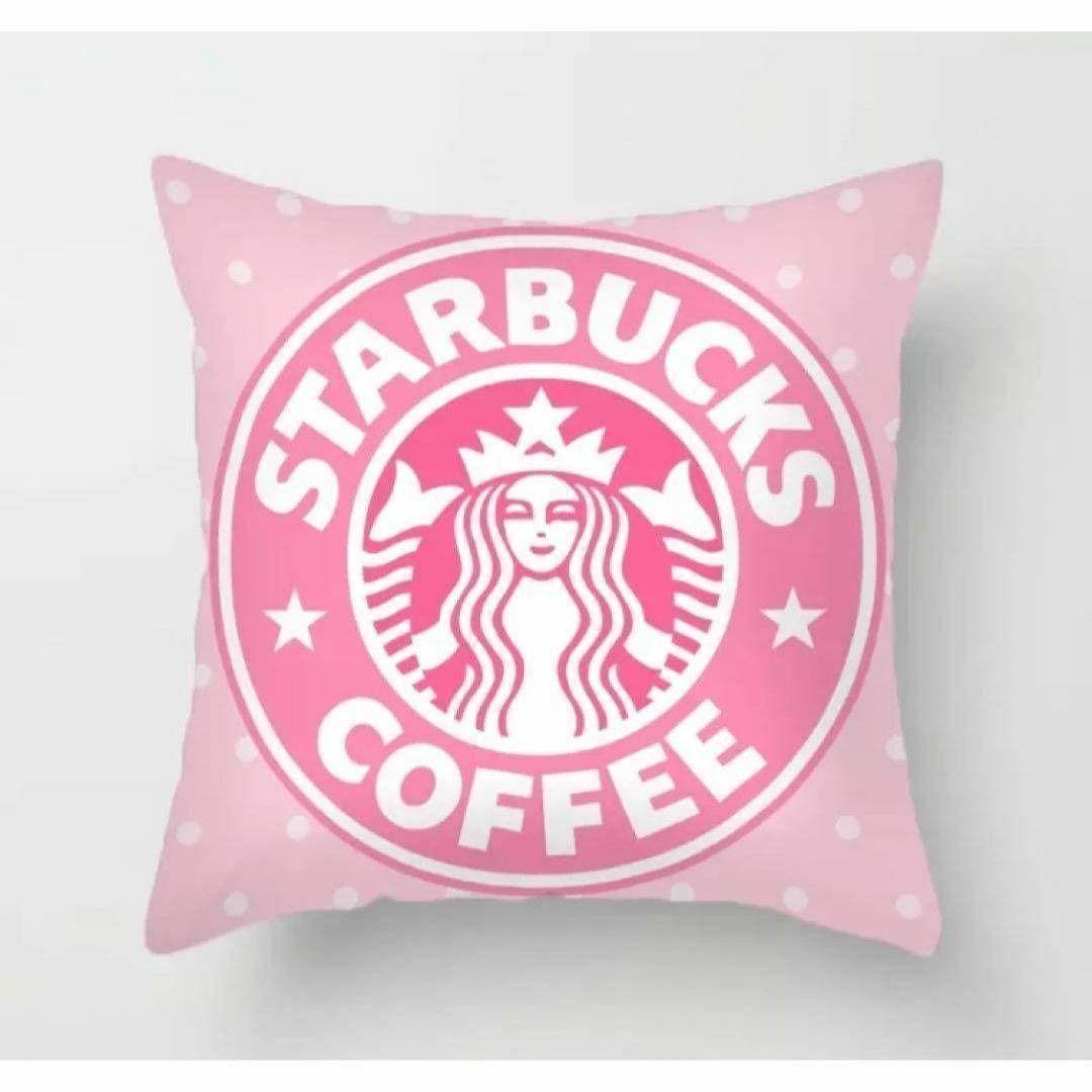 ★残り2点★スタバ・クッション・座布団カバー★水玉ピンク【55×59】 スタバ
