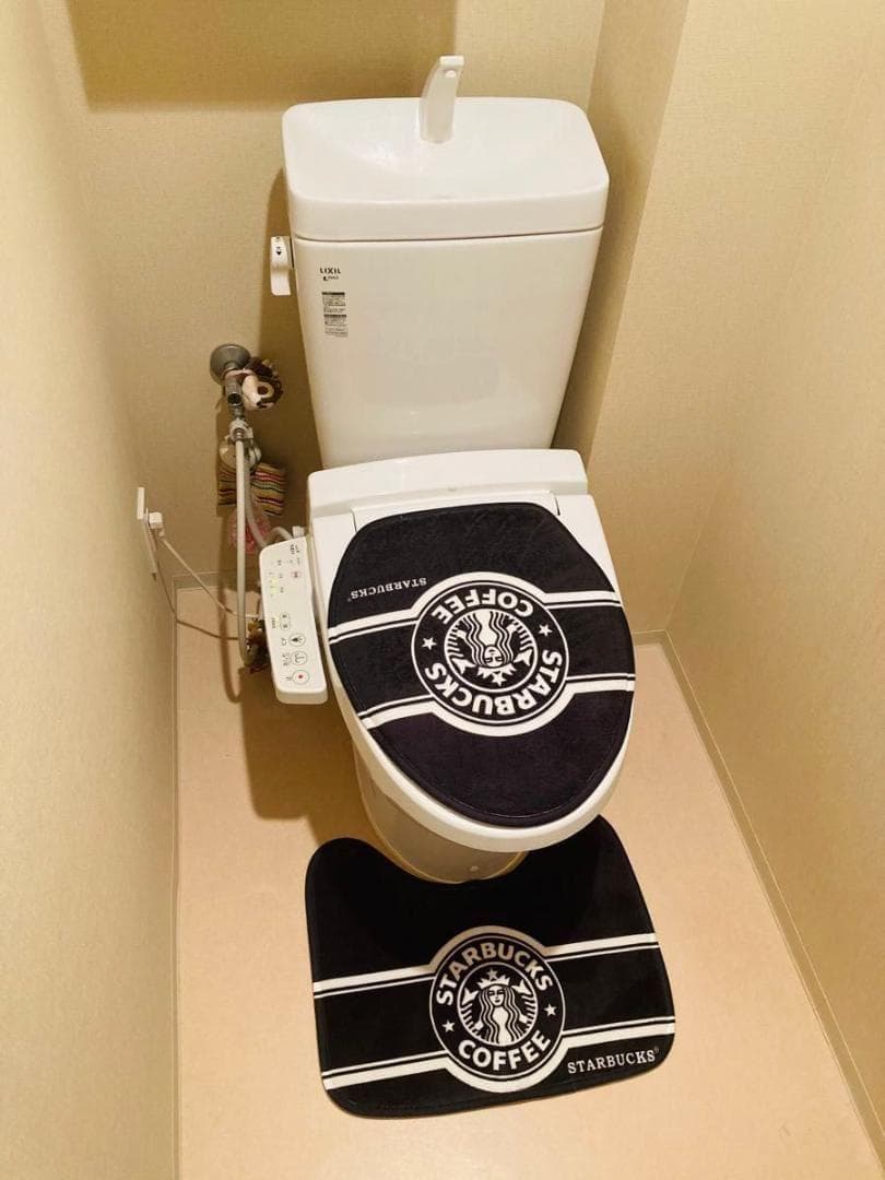 スタバ・トイレカバー&マット ブラック | 2枚目